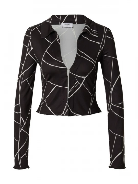 Foto van product SHYX Blouse 'Galina' lichtgrijs / zwart