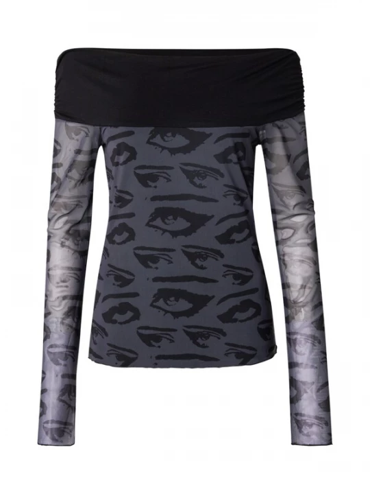 Foto van product SHYX Blouse grijs / zwart