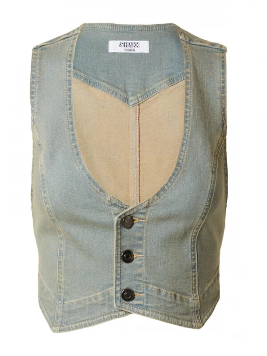 Foto van product SHYX Bodywarmer 'Layla' blauw denim