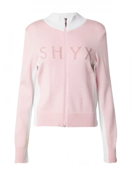 Foto van product SHYX Gebreid vest rosa / wit