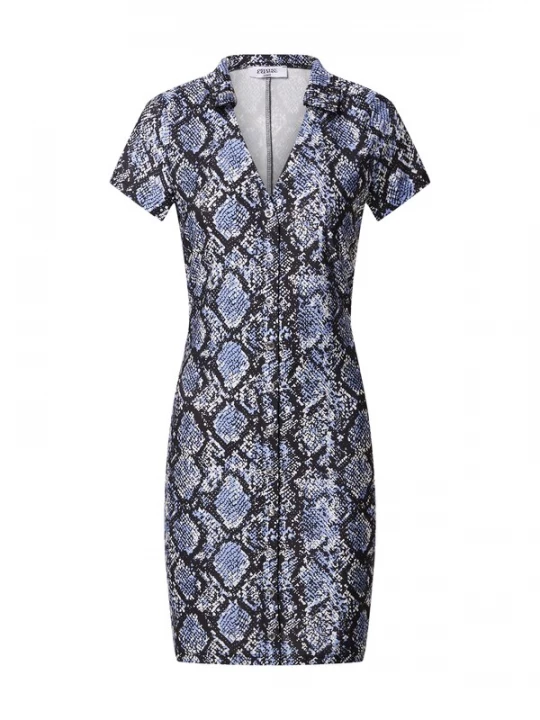 Foto van product SHYX Jurk 'Liv' smoky blue / grijs / zwart / offwhite
