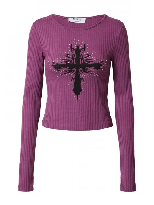 Foto van product SHYX Shirt 'Dita' lila / zwart / zilver