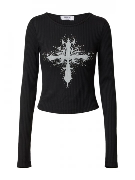 Foto van product SHYX Shirt 'Dita' zilvergrijs / zwart