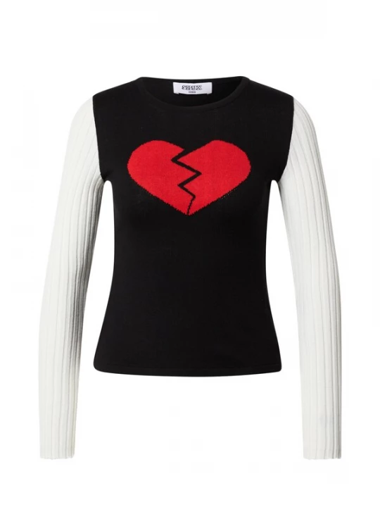 Foto van product SHYX Trui 'Kasumi' rood / zwart / wit