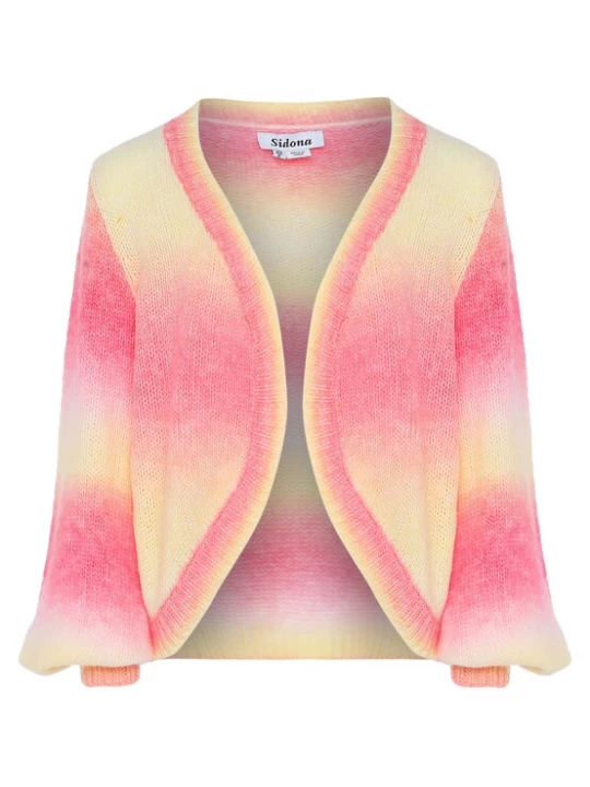 Foto van product Sidona Gebreid vest geel / rosa
