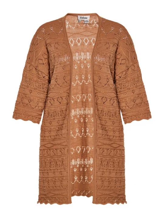 Foto van product Sidona Gebreid vest karamel