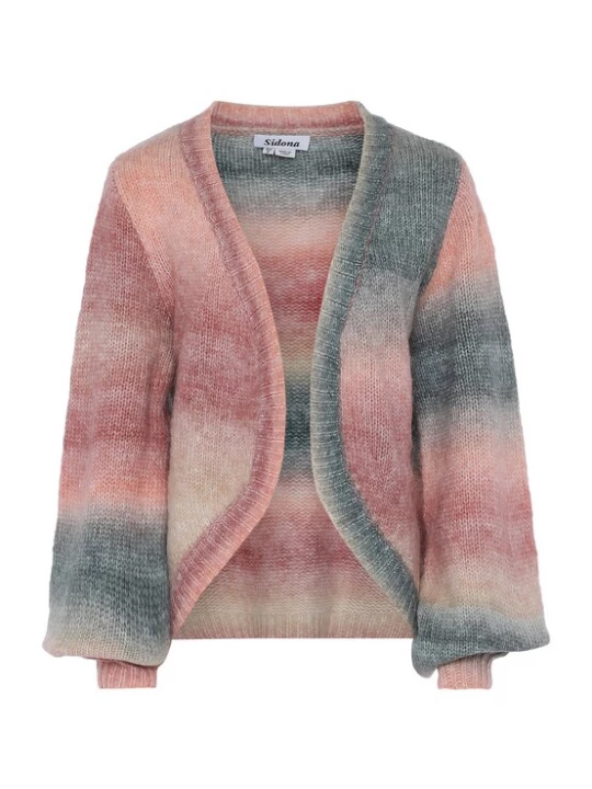 Foto van product Sidona Gebreid vest smaragd / rosa