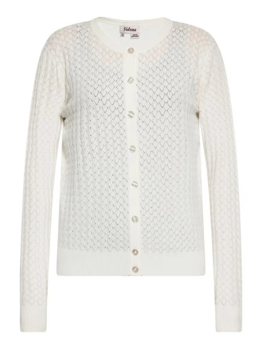 Foto van product Sidona Gebreid vest wolwit