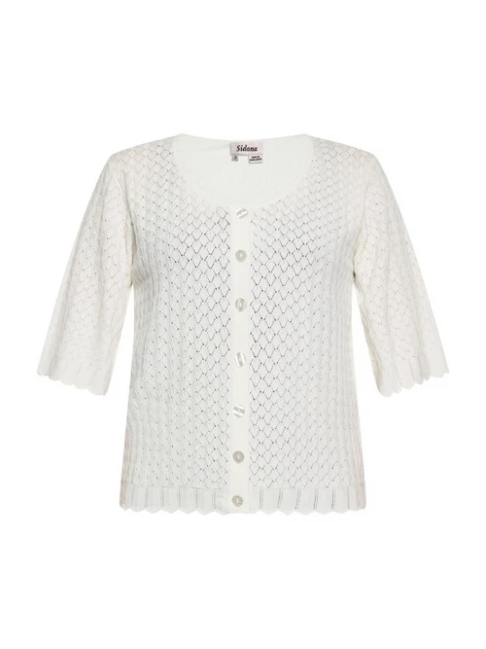 Foto van product Sidona Gebreid vest wolwit