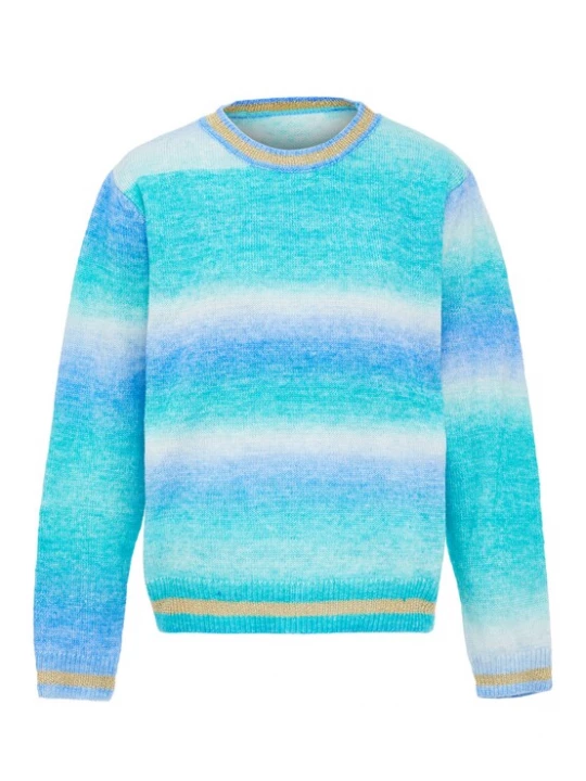 Foto van product Sidona Trui blauw / turquoise / pastelblauw / goudgeel