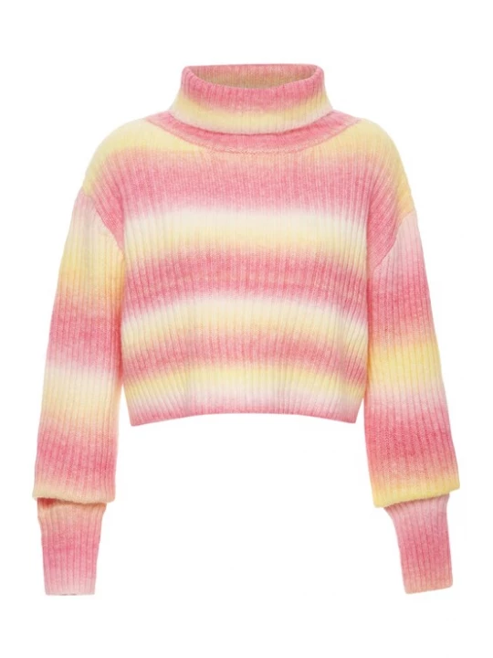 Foto van product Sidona Trui geel / pasteelgeel / rosa / pitaja roze