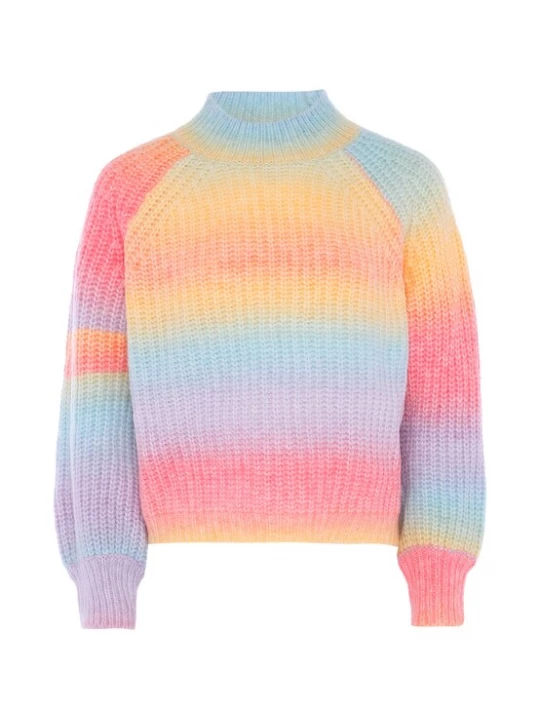 Foto van product Sidona Trui pastelblauw / donkergeel / pastellila / pastelrood