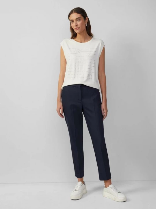 Foto van product Sigarettenbroek in slim fit met elastische tailleband s.Oliver blauw