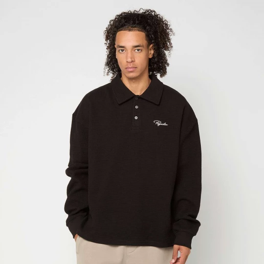 Foto van product Signar Waffle Polo Longsleeve Pegador zwart