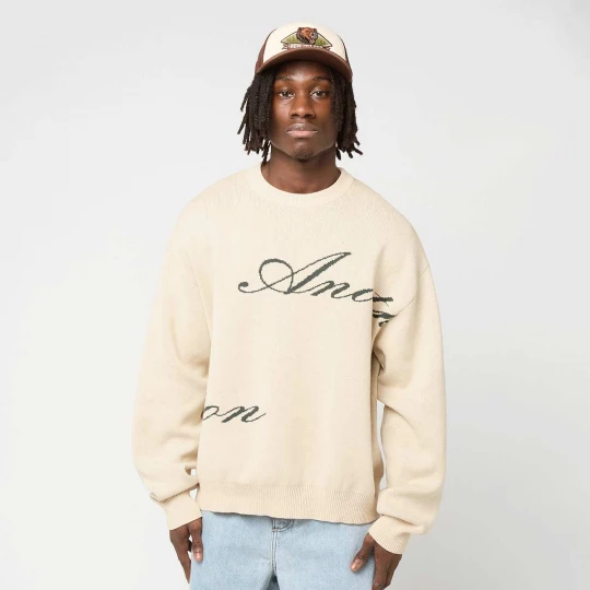 Foto van product SIGNATURE KNIT SWEATER black Another Cotton Lab beżowy