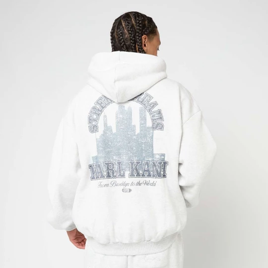 Foto van product Signature Oversized Zip Hoodie Karl Kani grijs