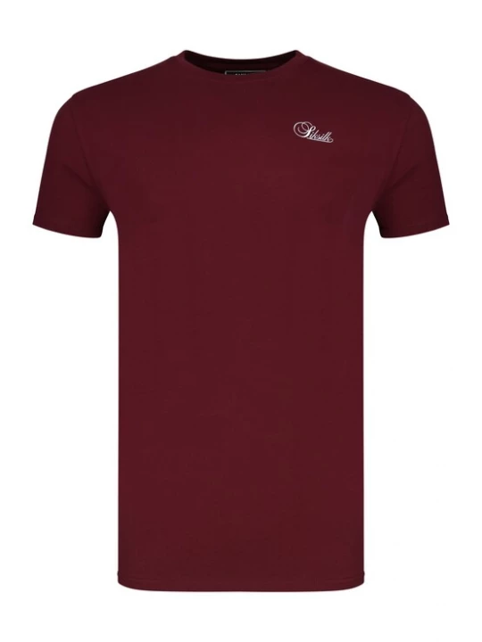 Foto van product SikSilk Shirt 'Essentials' bourgogne / wit