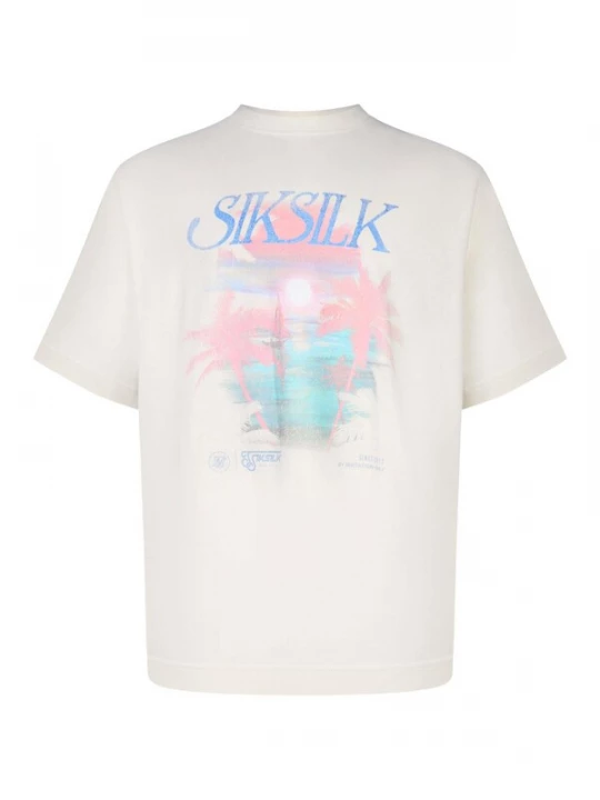 Foto van product SikSilk Shirt 'Graphic' ecru