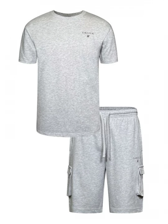 Foto van product SikSilk Shirt grijs gemêleerd / zwart