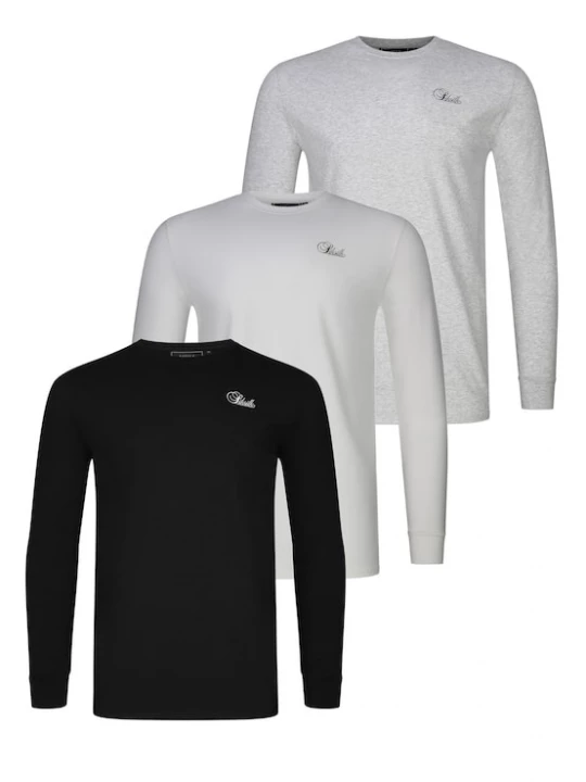 Foto van product SikSilk Shirt grijs gemêleerd / zwart / wit