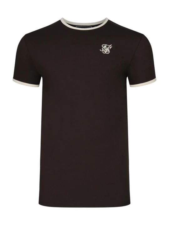 Foto van product SikSilk Shirt lichtbeige / chocoladebruin