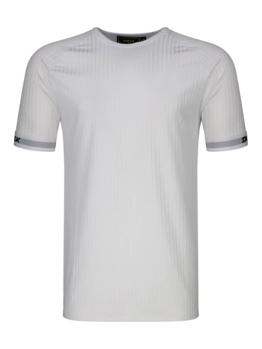 Foto van product SikSilk Shirt lichtgrijs / zwart / wit