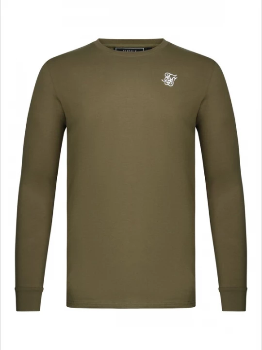 Foto van product SikSilk Shirt olijfgroen / wit