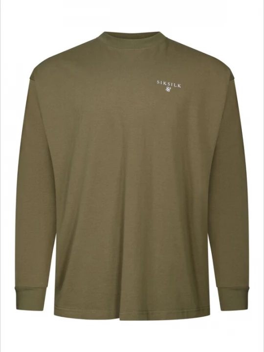 Foto van product SikSilk Shirt olijfgroen / wit