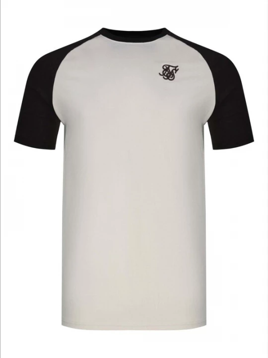 Foto van product SikSilk Shirt 'Raglan' zwart / wit