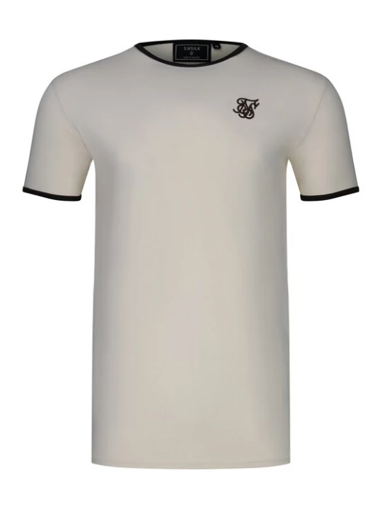 Foto van product SikSilk Shirt 'Ringer' ecru / zwart