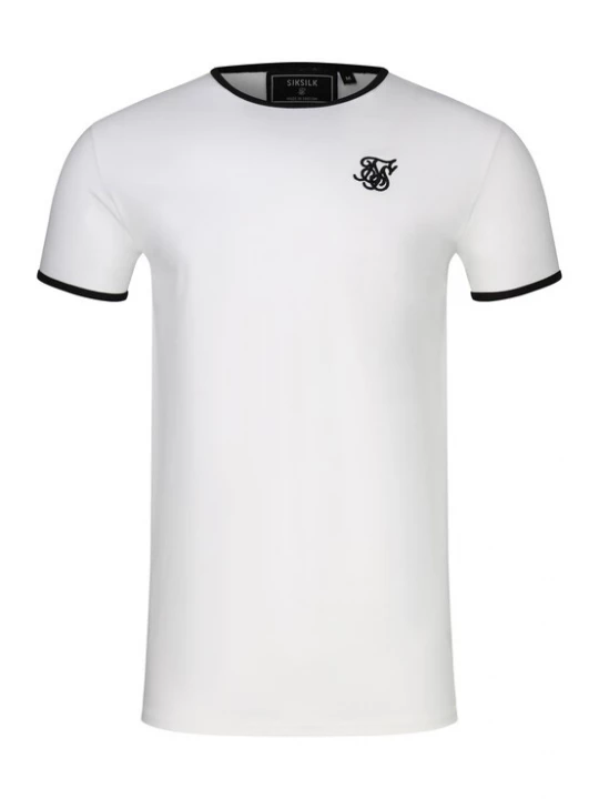Foto van product SikSilk Shirt 'Ringer' zwart / wit