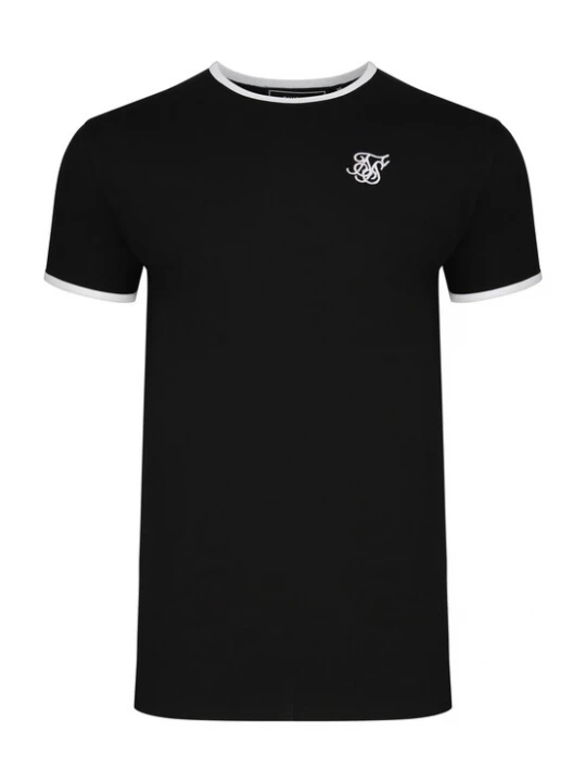 Foto van product SikSilk Shirt 'Ringer' zwart / wit