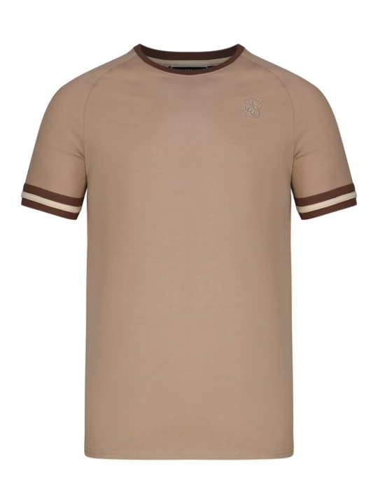 Foto van product SikSilk Shirt 'Tournament' crème / nude / chocoladebruin