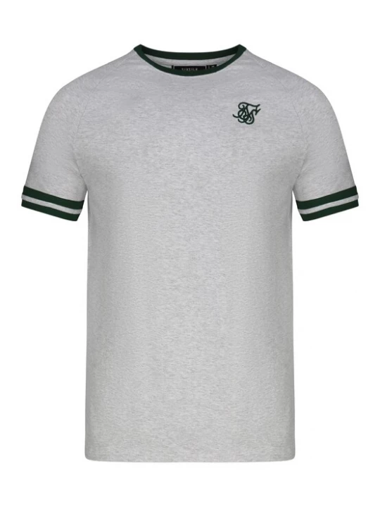 Foto van product SikSilk Shirt 'Tournament' lichtgrijs / zwart