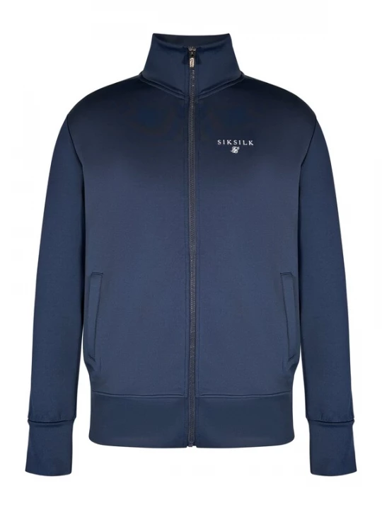 Foto van product SikSilk Sweatvest 'Essentials Poly' navy / wit