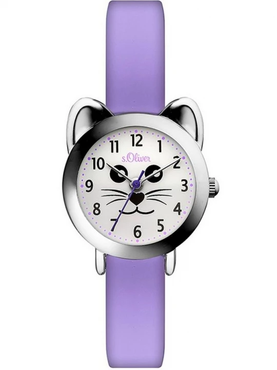 Foto van product Siliconen horloge in kattendesign s.Oliver roze