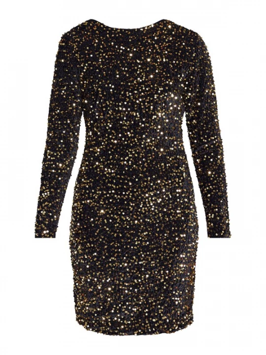 Foto van product SISTERS POINT Cocktailjurk 'GIGI' goud / zwart