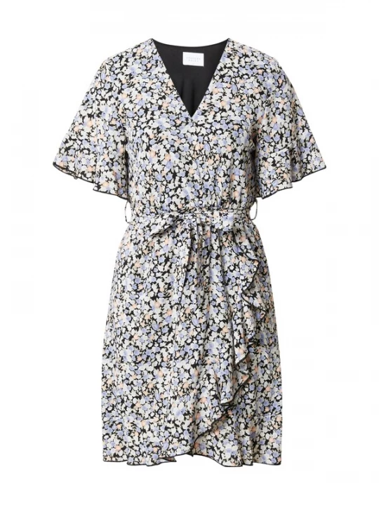 Foto van product SISTERS POINT Jurk 'GRETO' pastelblauw / mintgroen / abrikoos / zwart