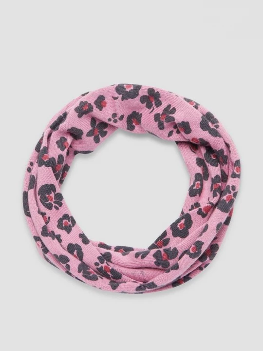 Foto van product Sjaal met lus in fijn breisel met leoprint s.Oliver roze
