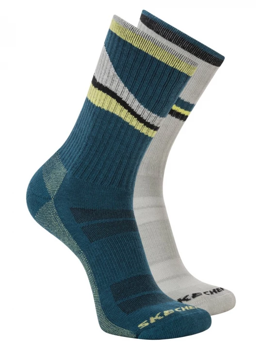Foto van product Skechers 2 Pack heren's Crew Trailsokken CM Teal, Maat Large