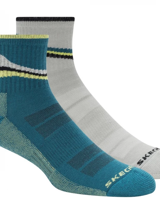 Foto van product Skechers 2 Pack heren's Quarter Trailsokken CM Teal, Maat Large