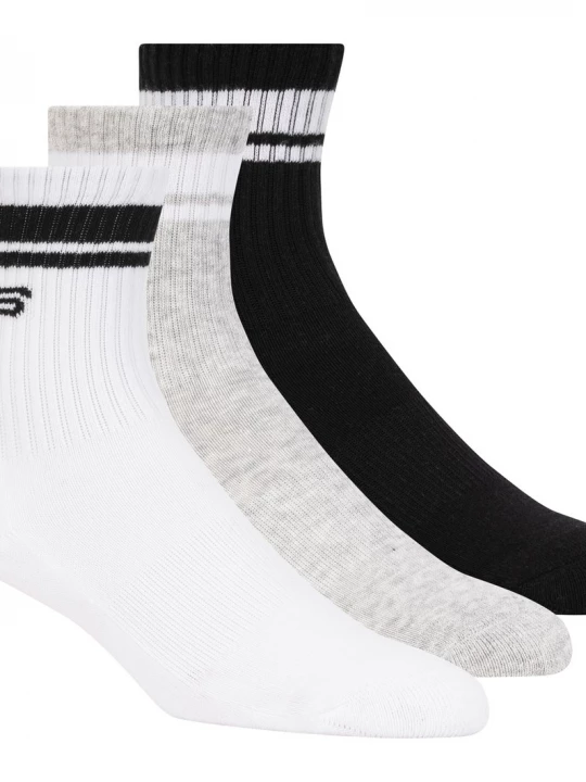 Foto van product Skechers 3 Pack Boys' Crewsokken CM Wit / Zwart, Maat Medium