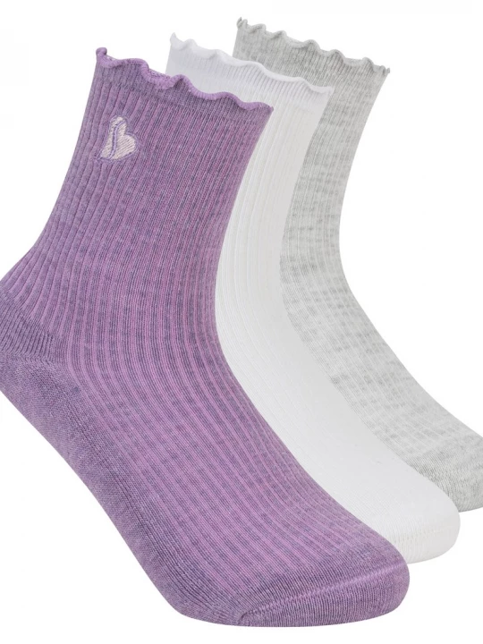 Foto van product Skechers 3 Pack Kinderen Ankle Lettucesokken CM Paars, Maat Small