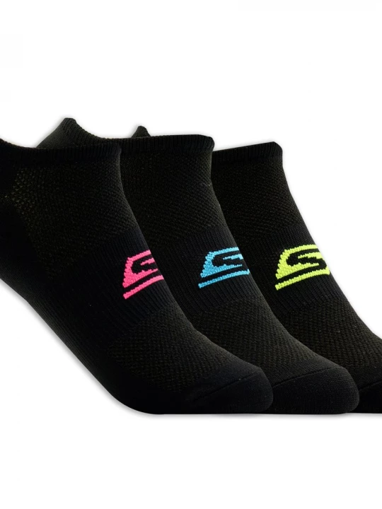 Foto van product Skechers 3 Pack No Show Stretchsokken CM Zwart, Maat Medium