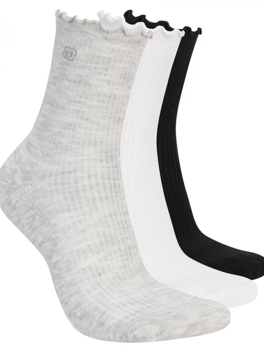Foto van product Skechers 3 Pack Woheren's Ankle Lettucesokken CM Licht Grijs, Maat Medium