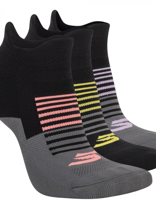 Foto van product Skechers 3 Pack Woheren's Performance Low Cutsokken CM Zwart / Grijs, Maat Medium