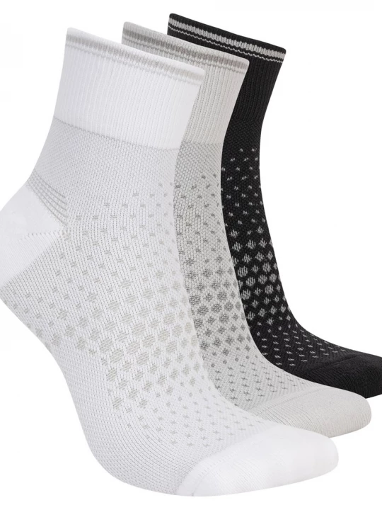 Foto van product Skechers 3 Pack Woheren's Reflective Performance Quartersokken CM Wit / Grijs, Maat Medium