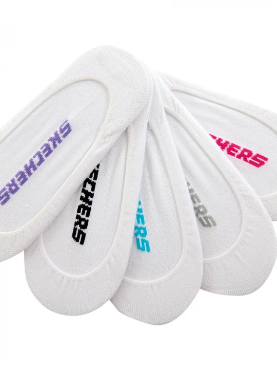 Foto van product Skechers 5 Pack Non Terry Solid Linersokken CM Wit, Maat Medium
