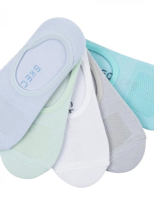 Foto van product Skechers 5 Pack Woheren's Linersokken CM Blauw / Turkoois, Maat Medium