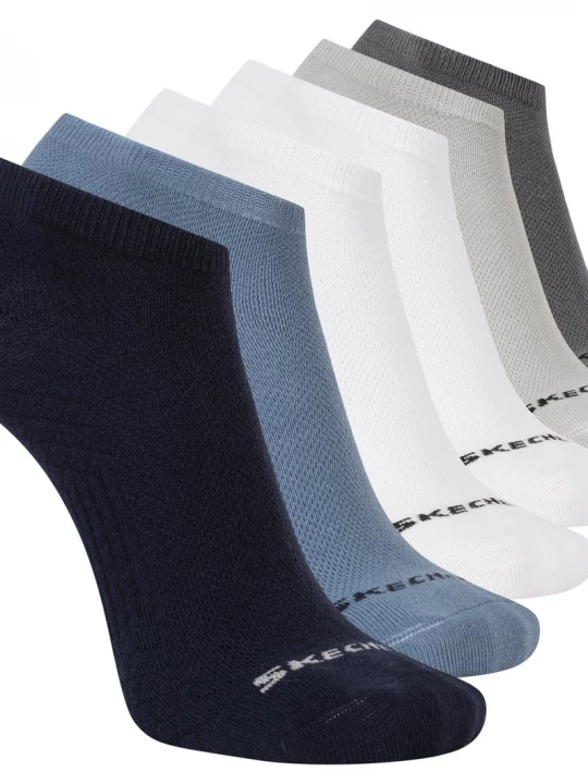Foto van product Skechers 6 Pack heren's Low Cut Texture Knitsokken CM Marine, Maat Large